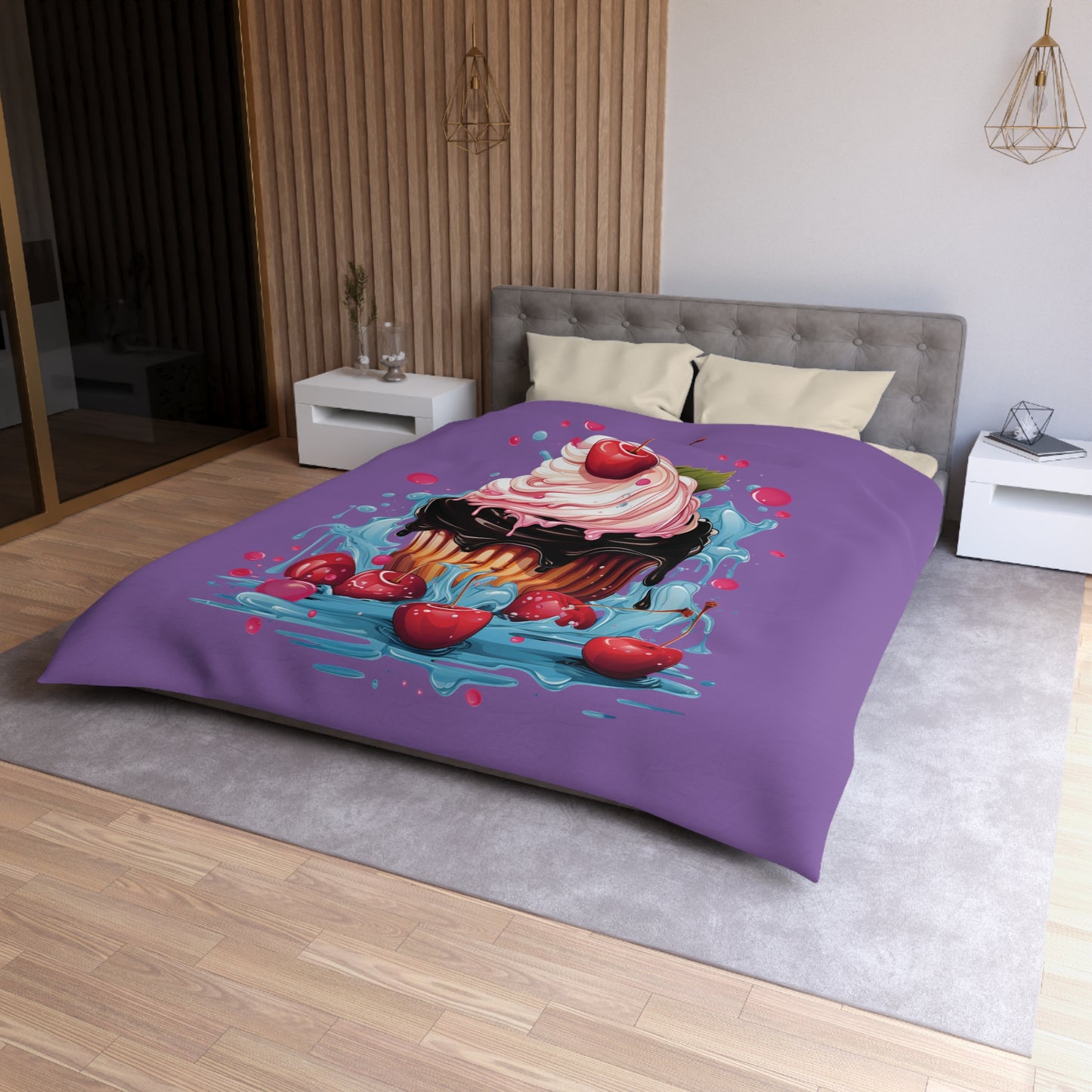 Sweet Treat Microfiber Duvet Cover - Whimsical Cupcake Design for Cozy Home Decor, Cute Bedding, Dessert Lovers Gift, Bedroom [...]