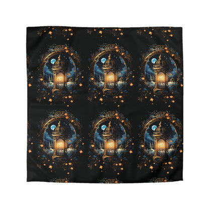Cozy Lantern Microfiber Duvet Cover, Night Decor, Boho Bedding, Gift for Homeowners, Bedroom Makeover, Magical Atmosphere
