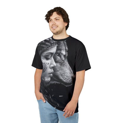 Wolf Spirit Tee — Tribal Woman & Wolf All-Over Print Shirt