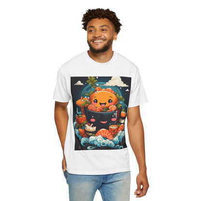 Cute Sushi Unisex T-Shirt, Fun Foodie Tee, Anime Sushi Art Shirt, Gift for Sushi Lovers, Casual Wear, Unique Graphic Tee