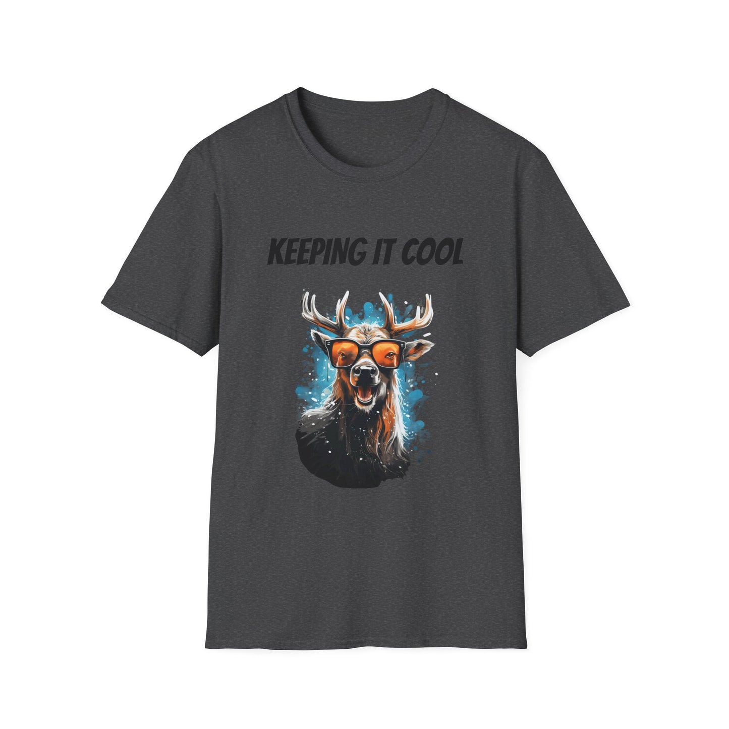 Keeping It Cool Moose T-Shirt — Funny Sunglasses Moose Graphic Tee