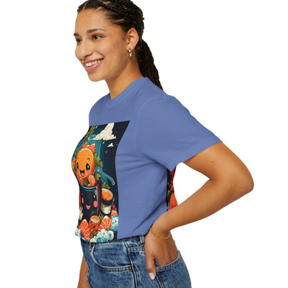 Cute Sushi Unisex T-Shirt, Fun Foodie Tee, Anime Sushi Art Shirt, Gift for Sushi Lovers, Casual Wear, Unique Graphic Tee