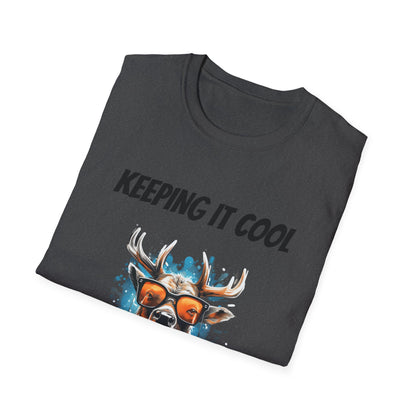 Keeping It Cool Moose T-Shirt — Funny Sunglasses Moose Graphic Tee
