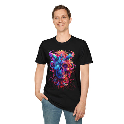 Neon Skull T-Shirt — Vibrant Skull Graphic Tee