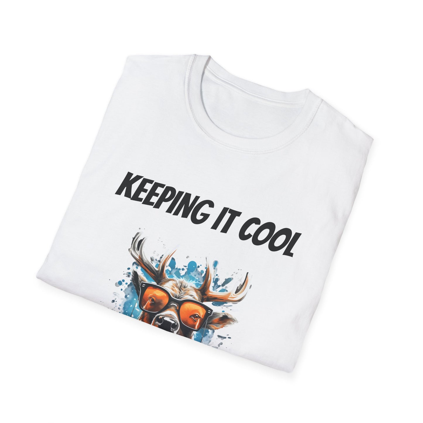 Keeping It Cool Moose T-Shirt — Funny Sunglasses Moose Graphic Tee