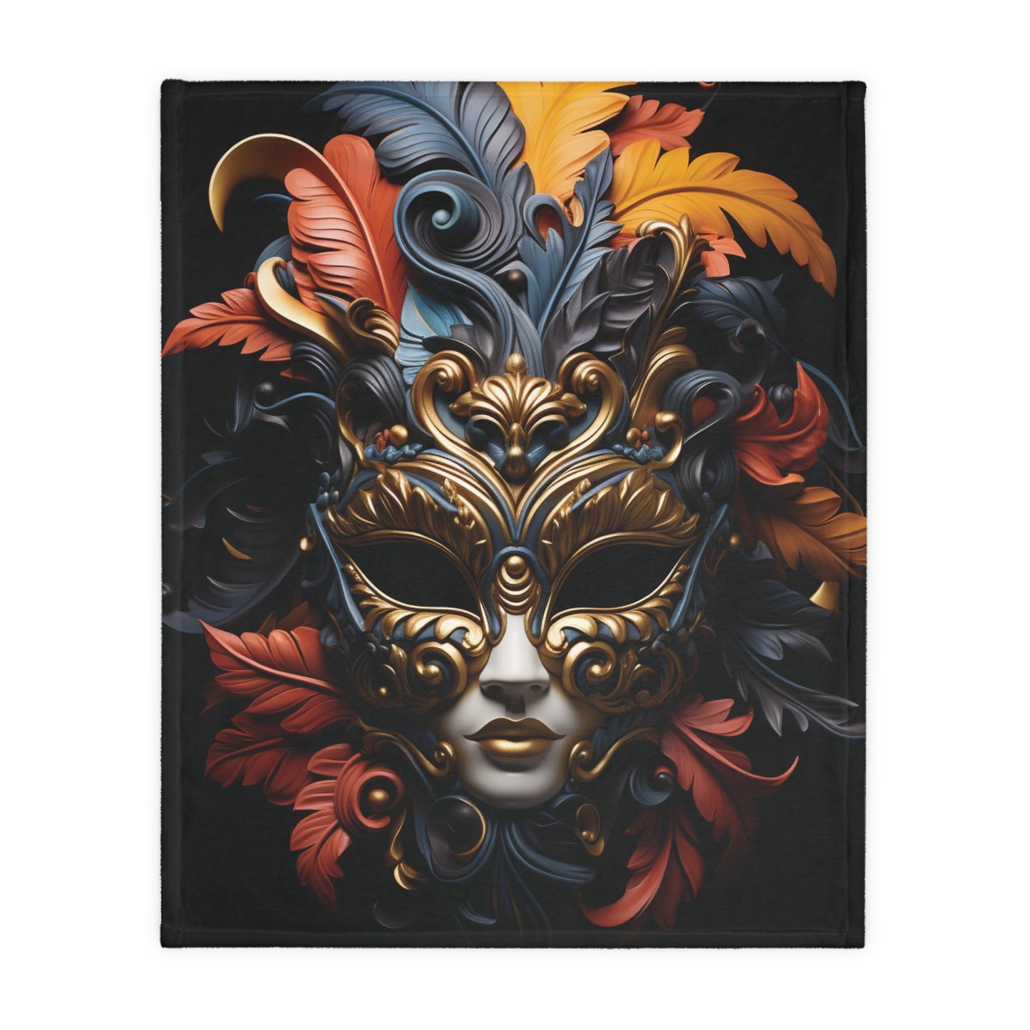 Intricate Art Blankets for Cozy Décor, Unique Gifts for Art Lovers, Decorative Throw, Two-Sided Design, Halloween, Winter Warmth