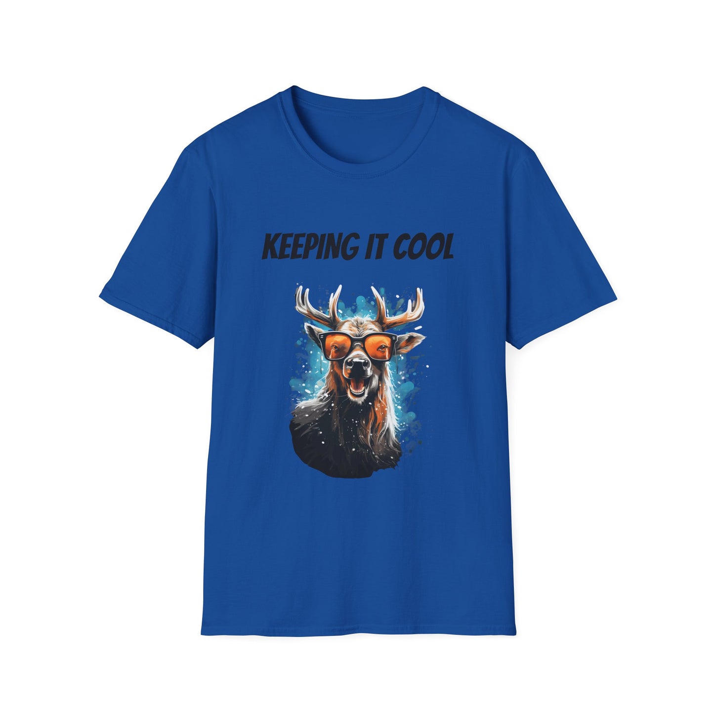 Keeping It Cool Moose T-Shirt — Funny Sunglasses Moose Graphic Tee