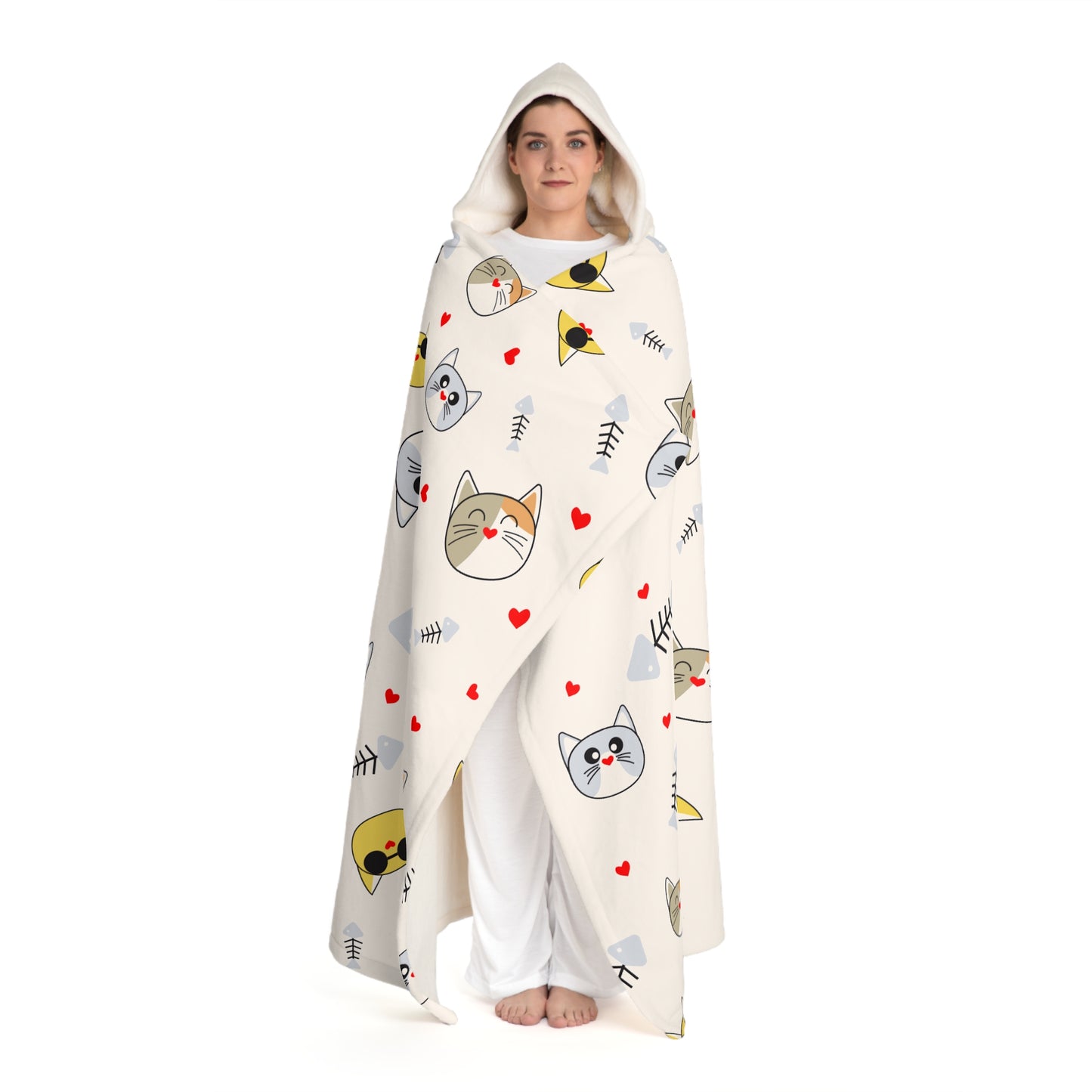 Cozy Hooded Sherpa Fleece Blanket with Cute Animal Print, Perfect for Pets Lovers, Warm Throw for Lazy Days, Gift for Birthdays, [...]