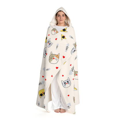 Cozy Hooded Sherpa Fleece Blanket with Cute Animal Print, Perfect for Pets Lovers, Warm Throw for Lazy Days, Gift for Birthdays, [...]