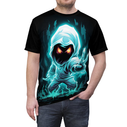 Mystic Hooded Spirit Tee — Glowing Phantom Graphic Shirt