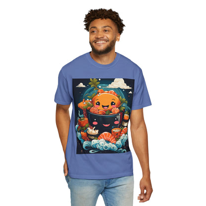 Cute Sushi Unisex T-Shirt, Fun Foodie Tee, Anime Sushi Art Shirt, Gift for Sushi Lovers, Casual Wear, Unique Graphic Tee