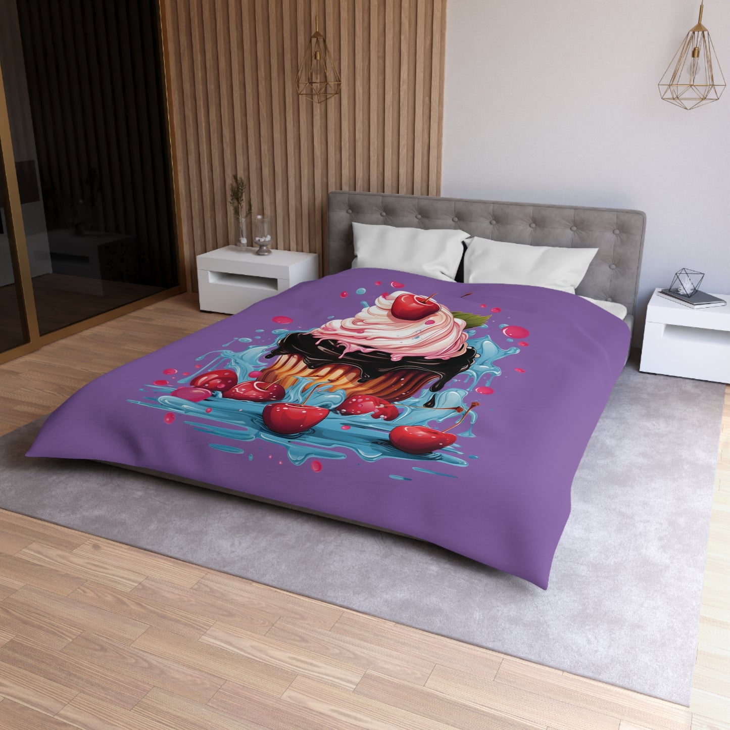 Sweet Treat Microfiber Duvet Cover - Whimsical Cupcake Design for Cozy Home Decor, Cute Bedding, Dessert Lovers Gift, Bedroom [...]