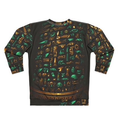 Egyptian Hieroglyphs Sweatshirt — Ancient Symbols All-Over Print