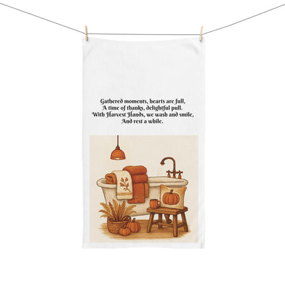 Rustic Autumn Hand Towel, Fall Decor, Bathroom Essentials, Thanksgiving Gift, Cozy Home Accessory