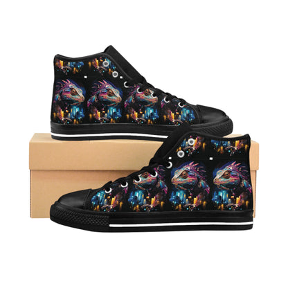 Vibrant High-Top Sneakers for Art Lovers, Unique Fashion, Casual Footwear, Trendy Statement Shoes, Creative Gifts, Festival Shoes