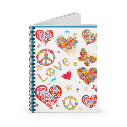Colorful Love Spiral Notebook – Perfect for Journaling, Note-taking, Gifts, back-to-school, Creative Writing, Inspire