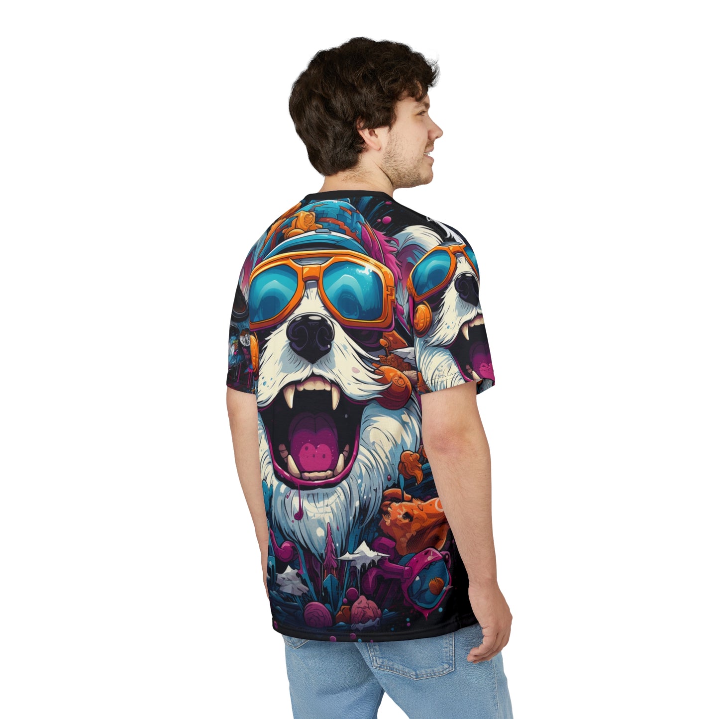 Skull Sunglasses Graphic Tee — Colorful Streetwear All-Over Print