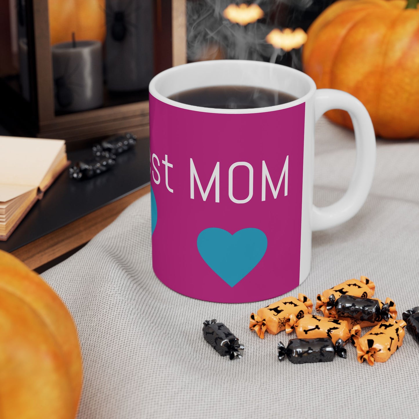 Best Mom Ceramic Mug - Perfect Gift for Mother's Day, Birthdays, Coffee Lover, Heart Design, Unique Present Idea