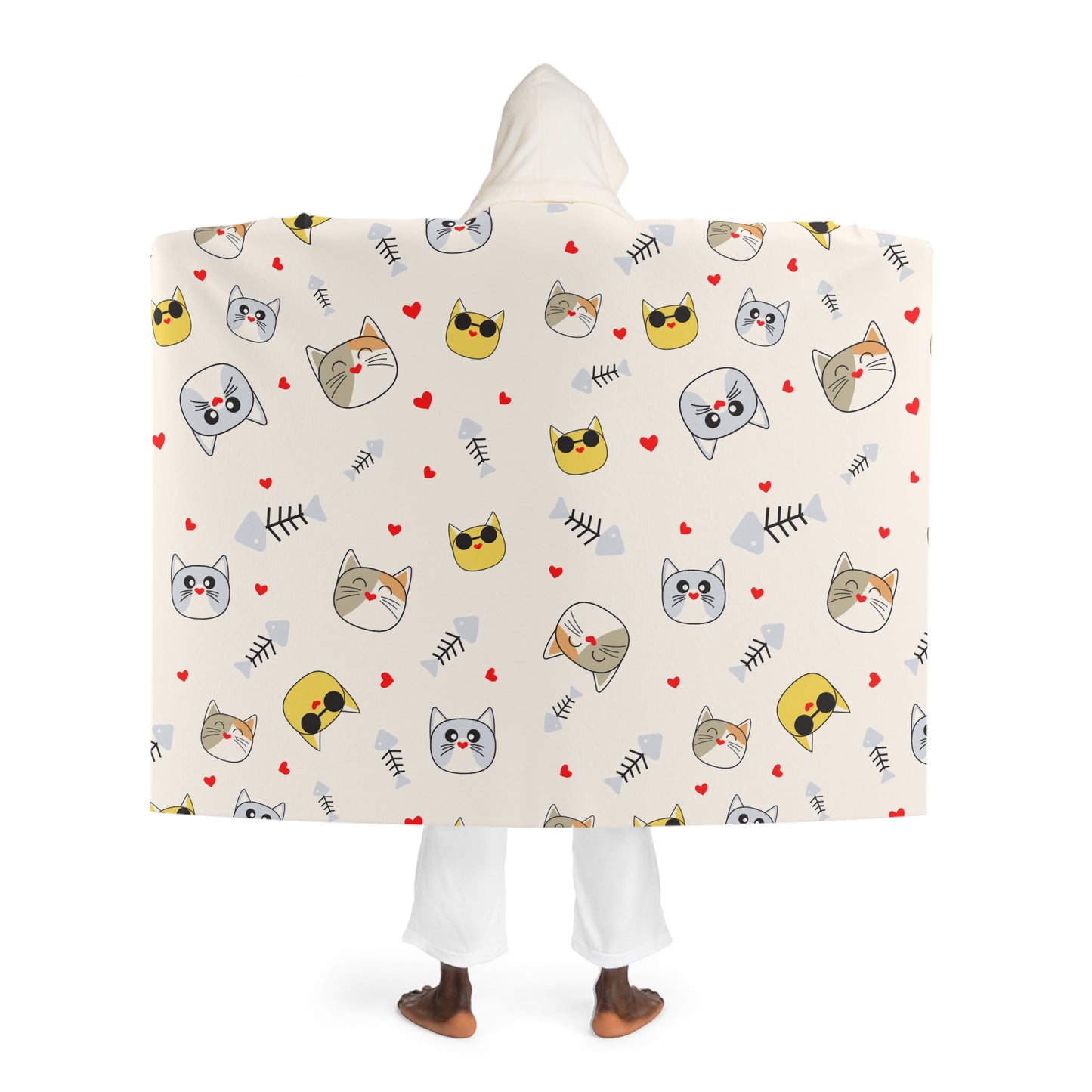 Cozy Hooded Sherpa Fleece Blanket with Cute Animal Print, Perfect for Pets Lovers, Warm Throw for Lazy Days, Gift for Birthdays, [...]