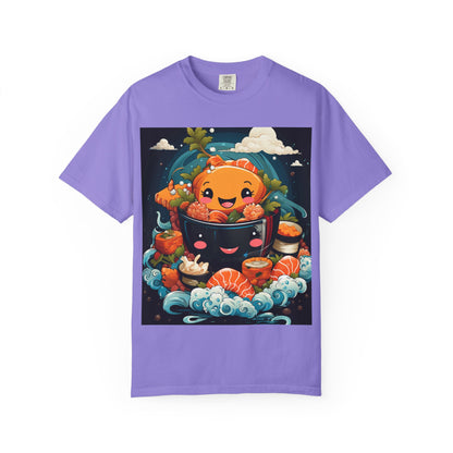 Cute Sushi Unisex T-Shirt, Fun Foodie Tee, Anime Sushi Art Shirt, Gift for Sushi Lovers, Casual Wear, Unique Graphic Tee