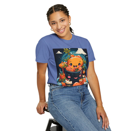 Cute Sushi Unisex T-Shirt, Fun Foodie Tee, Anime Sushi Art Shirt, Gift for Sushi Lovers, Casual Wear, Unique Graphic Tee