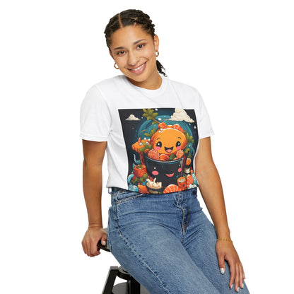 Cute Sushi Unisex T-Shirt, Fun Foodie Tee, Anime Sushi Art Shirt, Gift for Sushi Lovers, Casual Wear, Unique Graphic Tee