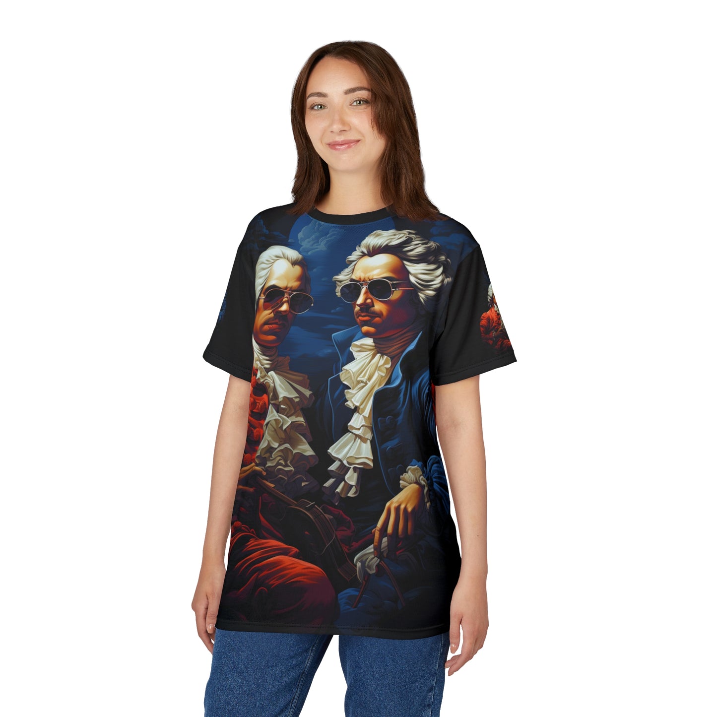 Vintage Baroque Portrait Tee — Dual Gentlemen Design