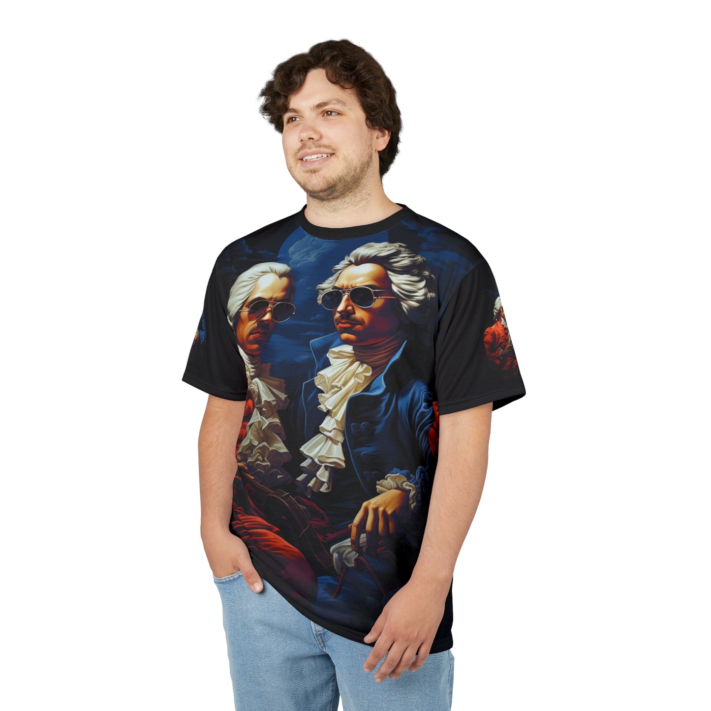 Vintage Baroque Portrait Tee — Dual Gentlemen Design