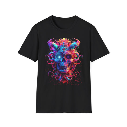 Neon Skull T-Shirt — Vibrant Skull Graphic Tee