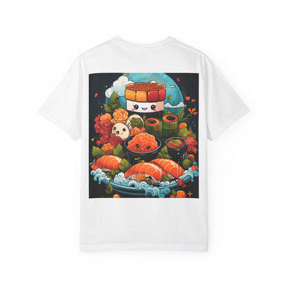 Cute Sushi Unisex T-Shirt, Fun Foodie Tee, Anime Sushi Art Shirt, Gift for Sushi Lovers, Casual Wear, Unique Graphic Tee