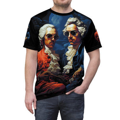 Vintage Baroque Portrait Tee — Dual Gentlemen Design