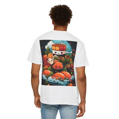 Cute Sushi Unisex T-Shirt, Fun Foodie Tee, Anime Sushi Art Shirt, Gift for Sushi Lovers, Casual Wear, Unique Graphic Tee