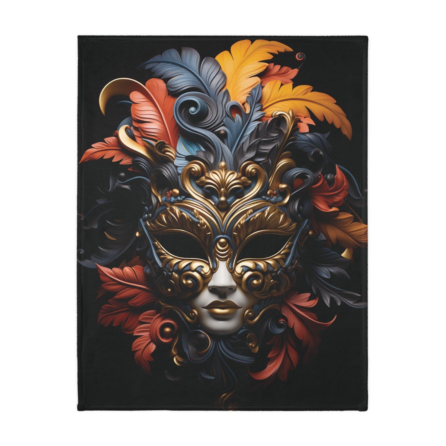 Intricate Art Blankets for Cozy Décor, Unique Gifts for Art Lovers, Decorative Throw, Two-Sided Design, Halloween, Winter Warmth