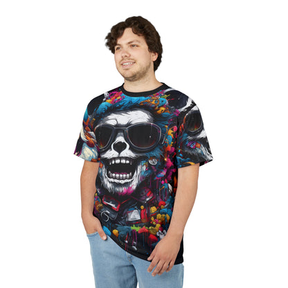 Skull Sunglasses Graphic Tee — Colorful Streetwear All-Over Print