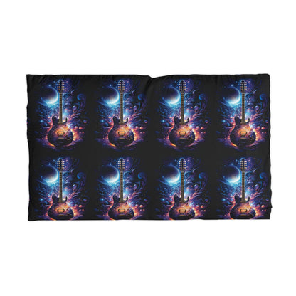 Cosmic Guitar Microfiber Pillowcase, Rock Music Decor, Musician Gift, Bedroom Accent, Relaxing Sleep, Comfortable Bedding