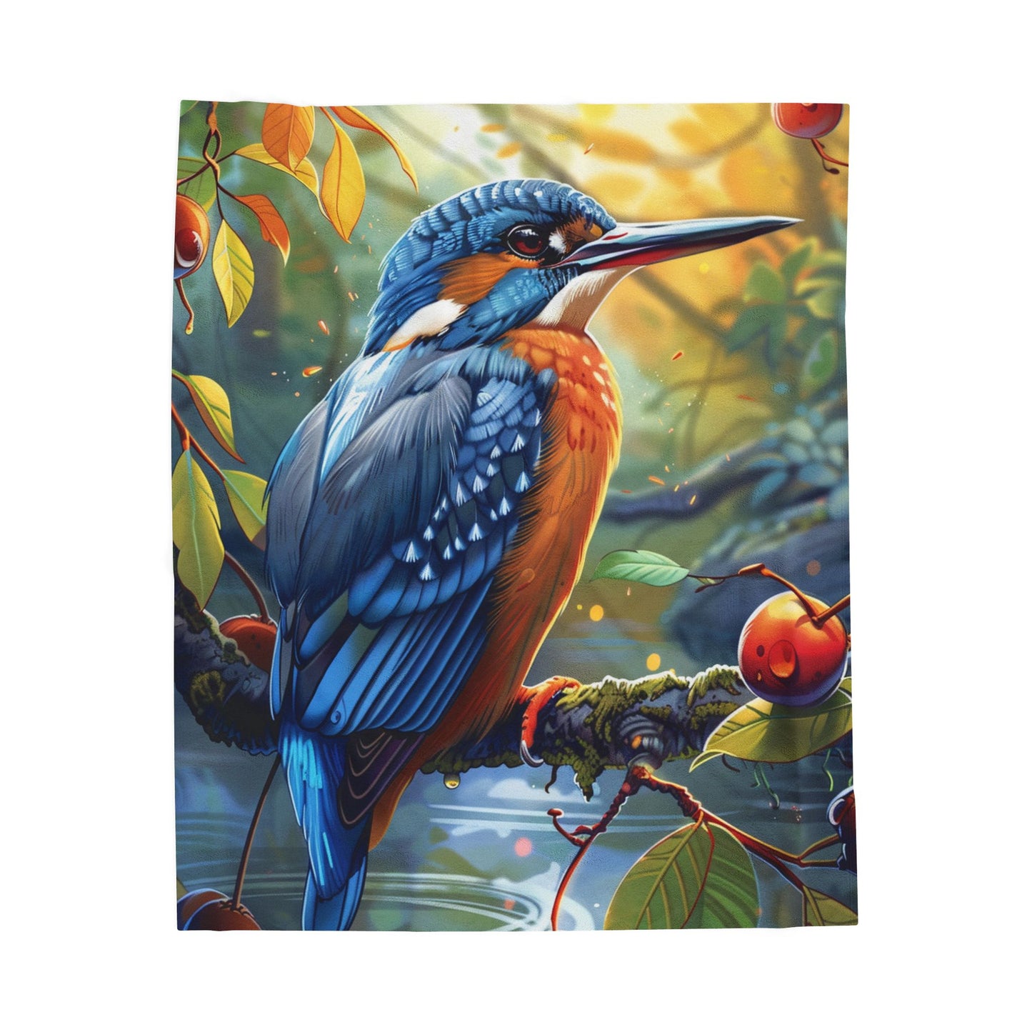 Nature-Inspired Velveteen Plush Blanket for Cozy Comfort, Bird-Themed Decor, Soft Home Gift, Snuggle Blanket, Outdoor Vibe