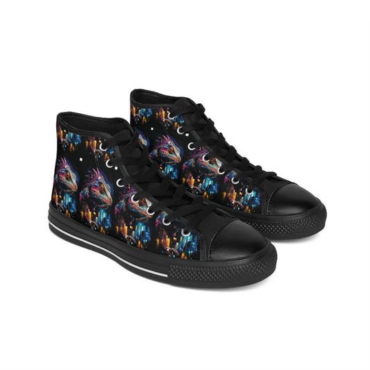 Vibrant High-Top Sneakers for Art Lovers, Unique Fashion, Casual Footwear, Trendy Statement Shoes, Creative Gifts, Festival Shoes