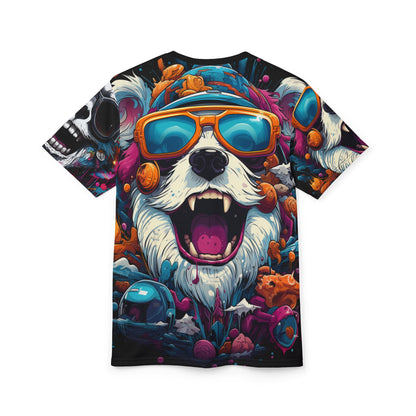Skull Sunglasses Graphic Tee — Colorful Streetwear All-Over Print