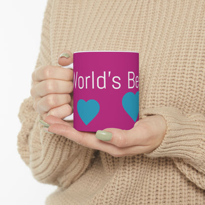 Best Mom Ceramic Mug - Perfect Gift for Mother's Day, Birthdays, Coffee Lover, Heart Design, Unique Present Idea