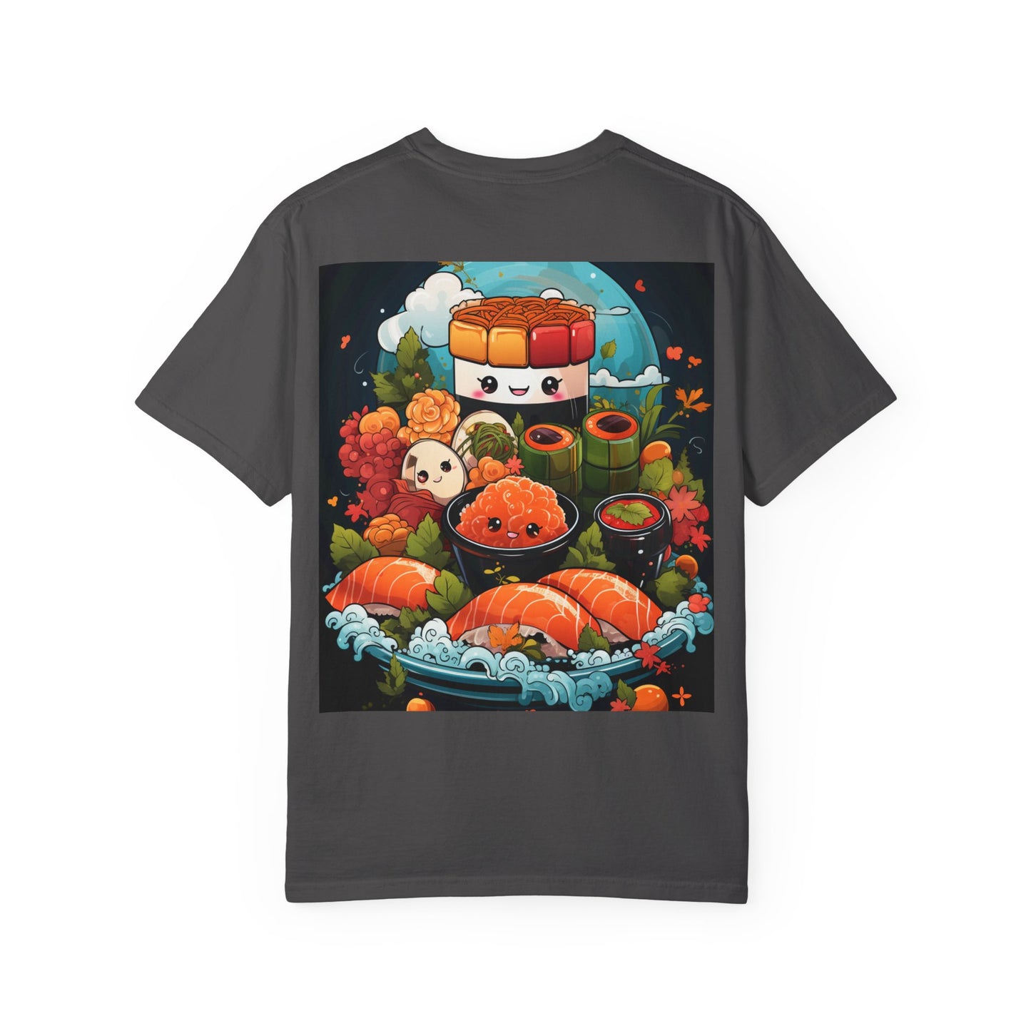 Cute Sushi Unisex T-Shirt, Fun Foodie Tee, Anime Sushi Art Shirt, Gift for Sushi Lovers, Casual Wear, Unique Graphic Tee